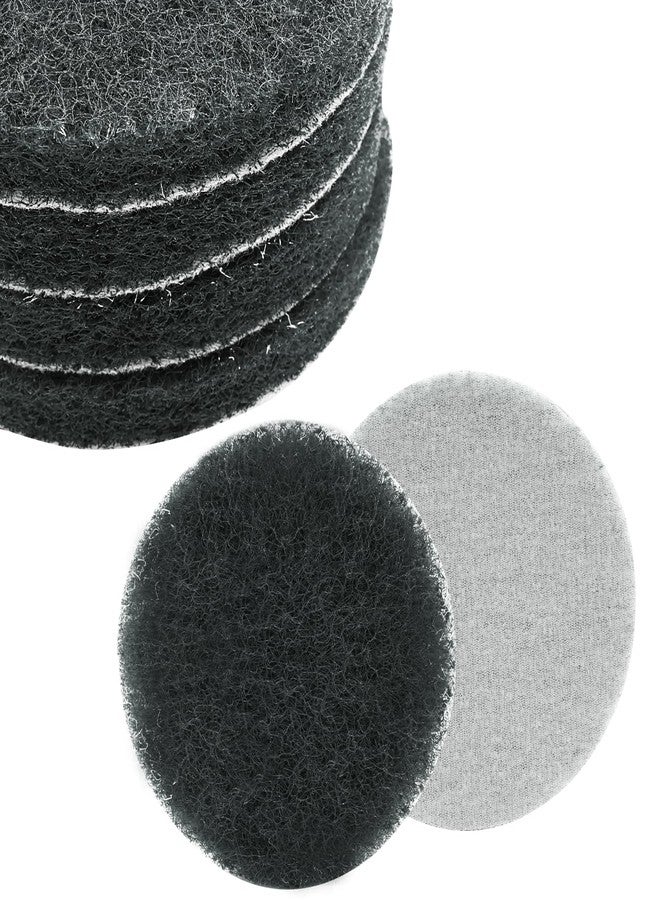 BokWin 8 Pcs 5 Inch Round Scouring Pads Drill Scrubber Pads Hook and Loop Scuff Pads for Clean Polishing(Grey) - Image 1